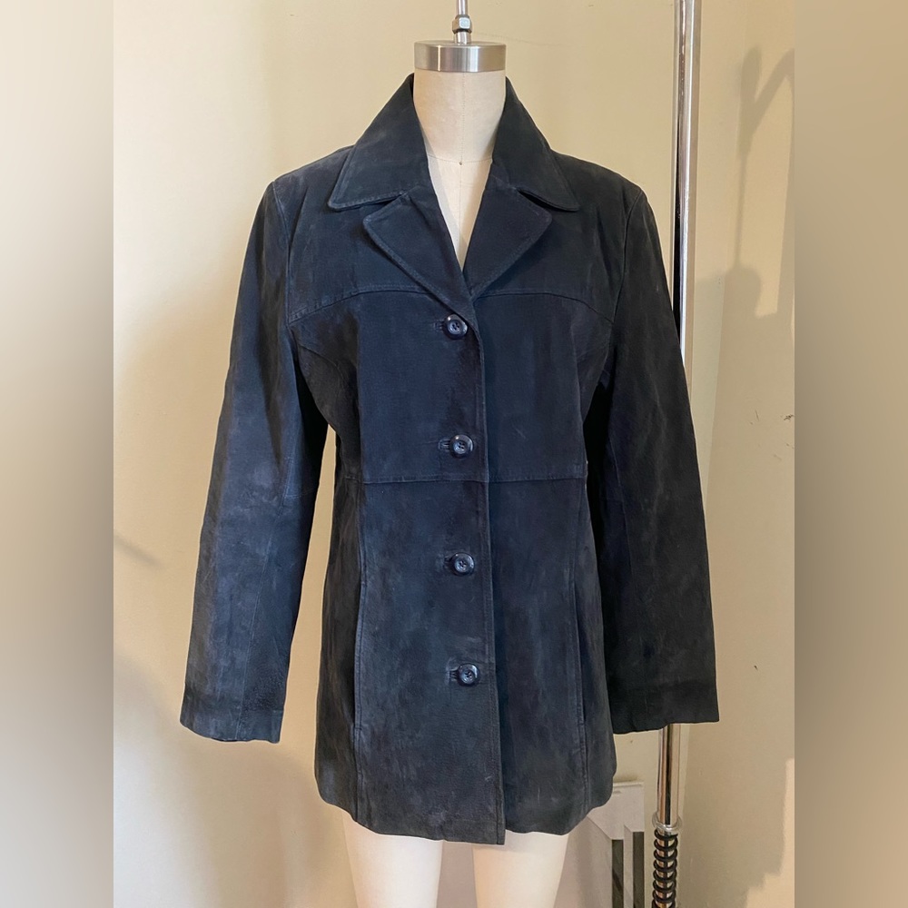 Colebrook & Co Off Black Suede Jacket Size M